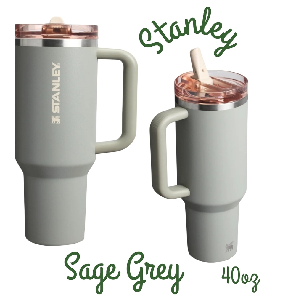 Stanley ProTour Flip Straw Tumbler 40oz "Sage Grey"  NEW